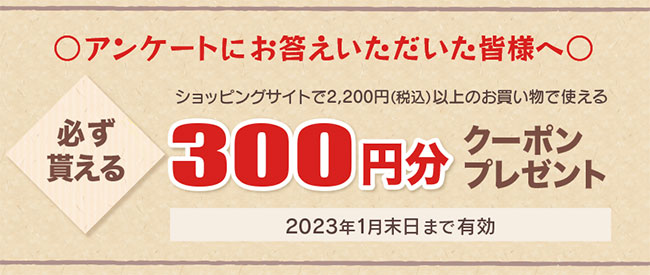 えとアンケートキャンペーン開催中